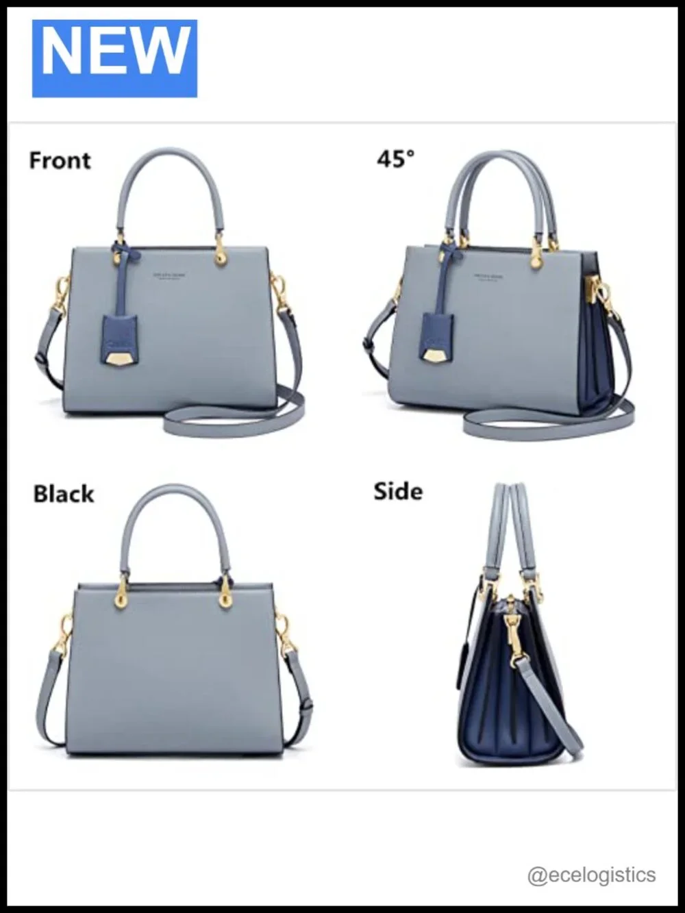 Genuine Leather Satchel Tote Handbag for Women, Large Capacity Shoulder Bag